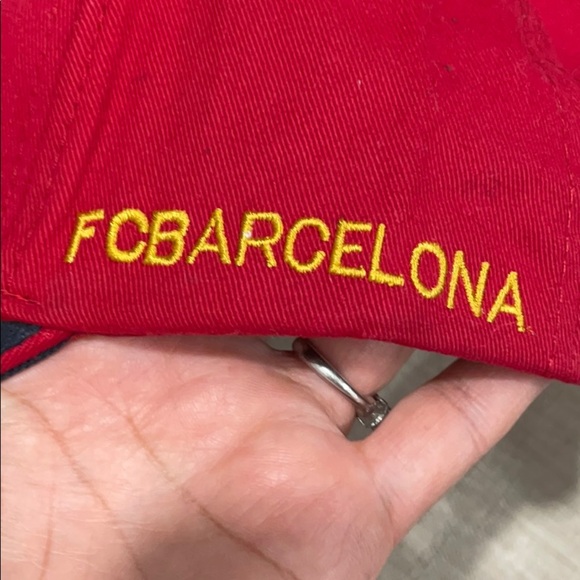 BARCA FC red Barcelona baseball hat NEW - Picture 5 of 7